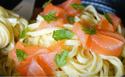 Pâtes au saumon Gravlax