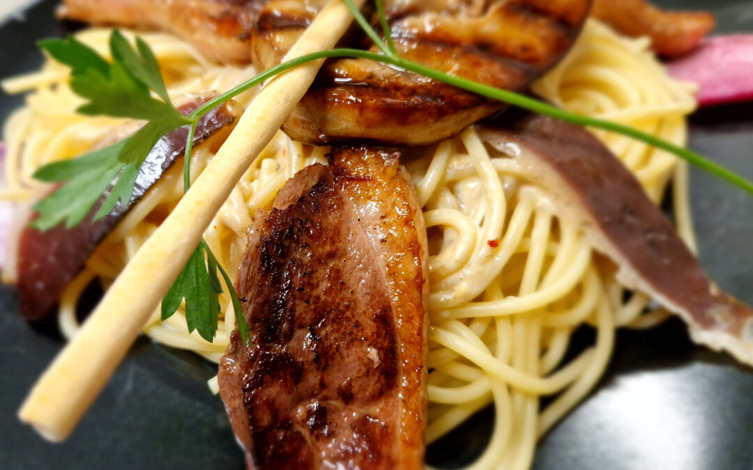 Spaghetti canard gourmand